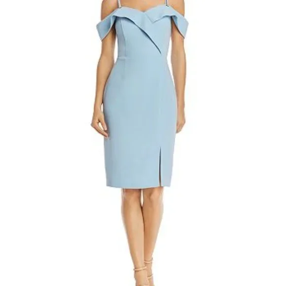 Adelyn Rae Shelby Cold Shoulder Dress - Light Blue - Picture 2 of 6